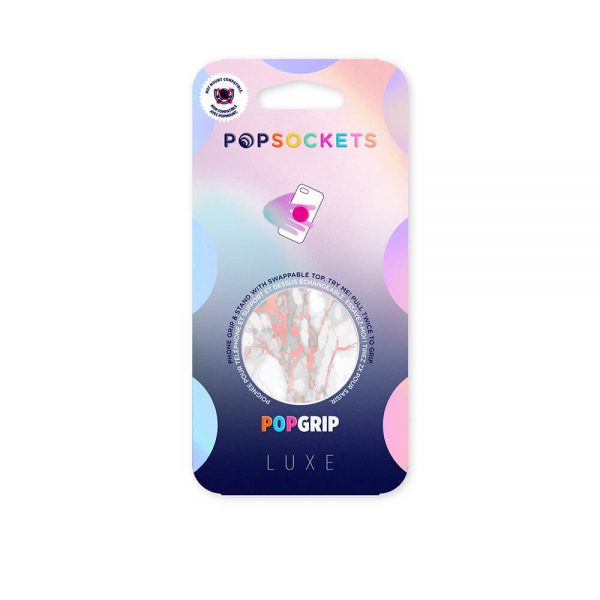 PopSocket- PopGrip Rose Gold Lutz Marble